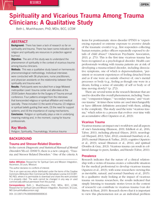 The experiences of spirituality among adults with mental health difficulties: a qualitative systematic review Hospivision