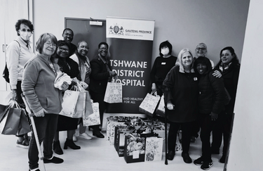 Hospivision NPO distributing donations at Tshwane District Hospital