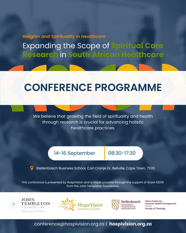 Hospivision Stellenbosch University John Templeton Foundation Conference Spirituality and Religion Conference 2026 Cape Town