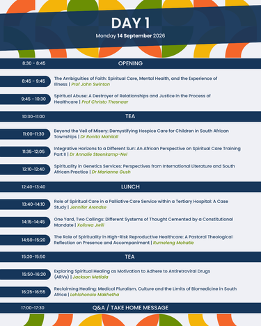 Hospivision Stellenbosch University John Templeton Foundation Conference Spirituality and Religion Conference 2026 Cape Town Day 1
